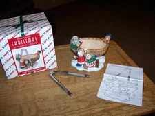 Vintage "Not Totally Nuts" House of Lloyd Holiday Bowl And Nut Cracker Christmas