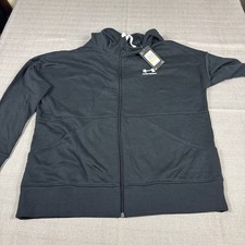 Under Armour Women's Essential Fleece BLACK Fleece Full Zip Size M NWT