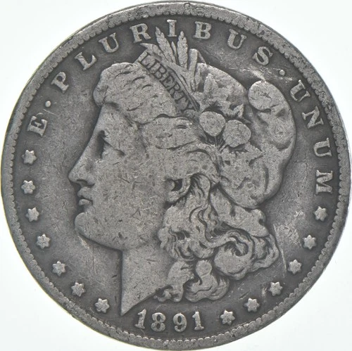 VG/F 1891 (P) Morgan Silver Dollar (1 coin) *5136