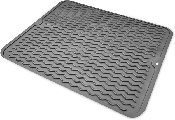 Abtropfmatte Geschirr Faltbar, 40 Cm X 30 Cm Silikon Abtropfmatte SpüLe, Dish Dr-image