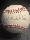 SHARP BASEBALL~SIGNED BROOKS ROBINSON (HOF)~RAWLINGS AM. LEAGUE OLB BALL/CUBE