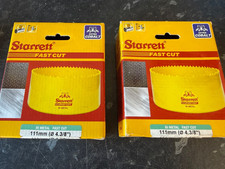Image of Starrett Fast  Extra Cobalt 111mm Bi-Metal Hole saw 2 OFF FCH0438 2 OFF