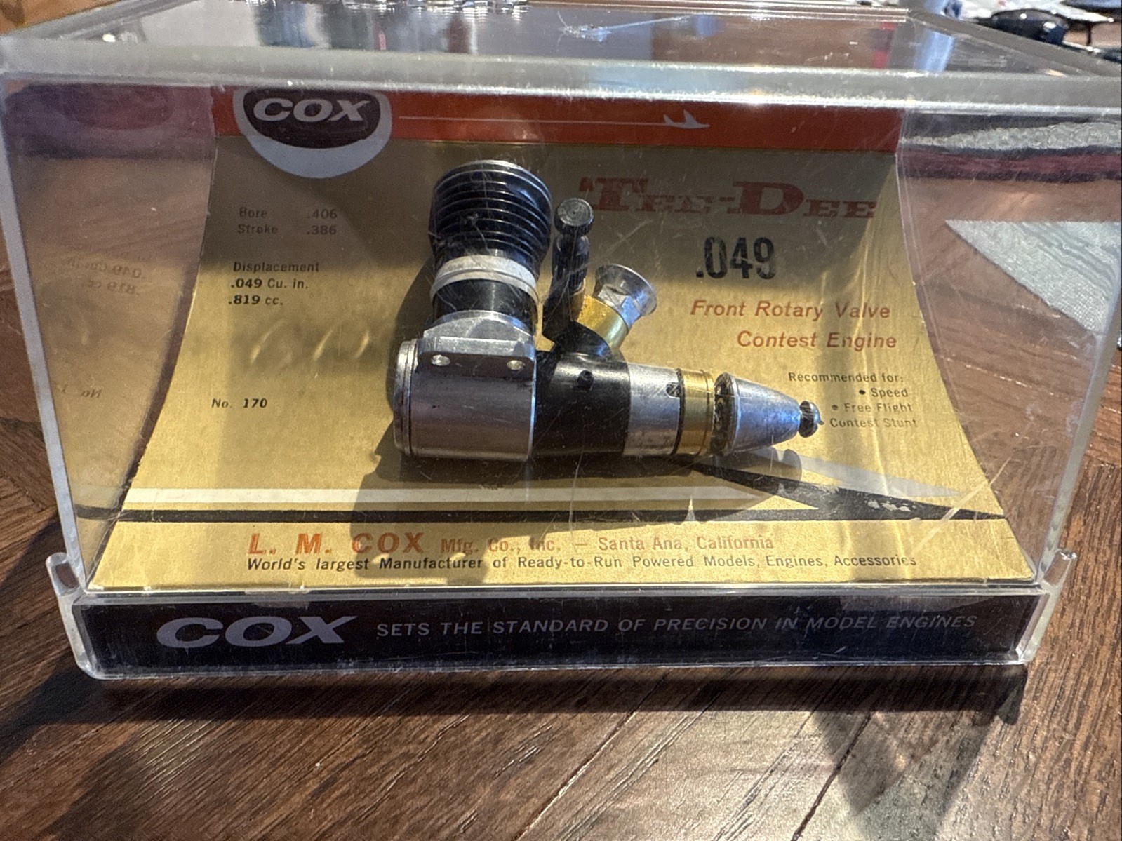 Cox .049 - COX engine - COX TEE-DEE .049 Front Rotary Valve  Rare - NIB - No 170