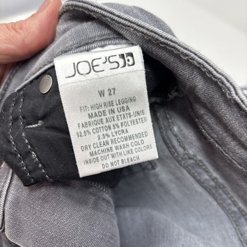 Jeans leggings Joes vita alta donna 27 grigio lavaggio elasticizzato denim jeggings - Foto 12 di 14