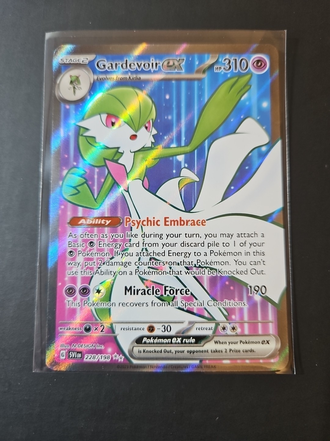 Pokemon Scarlet & Violet Gardevoir EX Ultra Rare Card 228/198 NM Condition