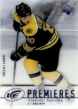 2007-08 Upper Deck Ice Pemieres Vladimir Sobotka RC 0518/1999 Boston Bruins #140