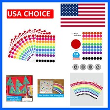 Brightly Colored 700 Pcs 3/4 Inch Polka Dot Stickers - Perfect for Kids Crafts
