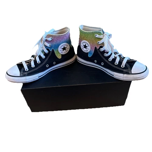 converse all star chuck taylor bambino ragazzo taglia 2 scarpe sneakers alte nere