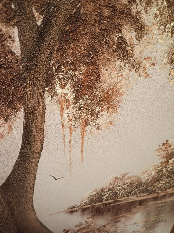 Pintura al óleo 3D original vintage de paisaje de Pérez Foto 4 de 4