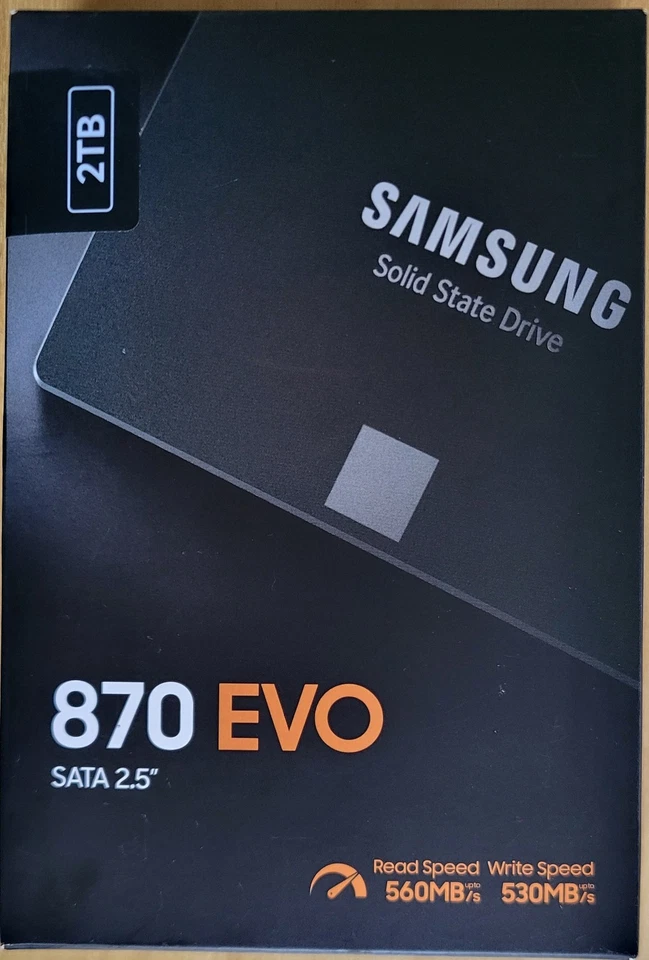 Samsung 870 EVO 2TB 2,5 Zoll SATA III Interne SSD (MZ-77E2T0B/EU)