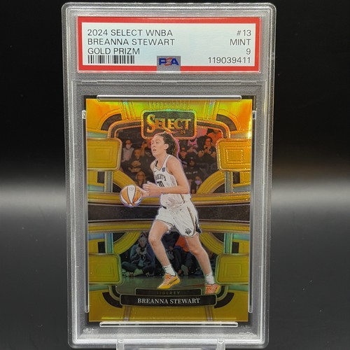 2024 Select WNBA Concourse Level Breanna Stewart Gold Prizm /10 #13 PSA 9