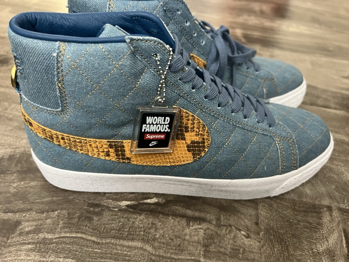 Nike Supreme x Zoom Blazer QS SB Mid Denim Size 11 | eBay