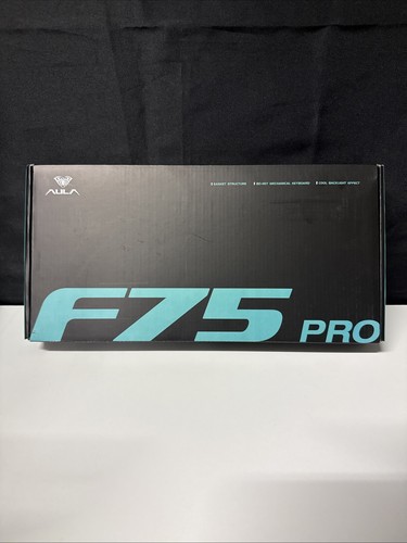 AULA F75 Pro White Gradient Blue Star Star Vector Switch Mechanical Keyboard 2C4 - Picture 1 of 7