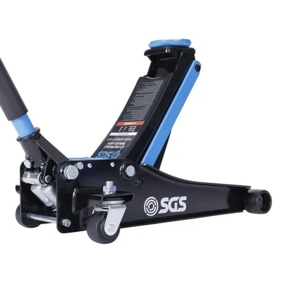 SGS 2 Ton Low Profile Trolley Jack Dual Pump 85-430mm Range Quieter Nylon Wheels - Image 1 of 4