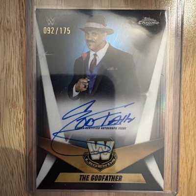 2025 Topps Chrome WWE - Chrome Autographs The Godfather Blue Refractor /150 