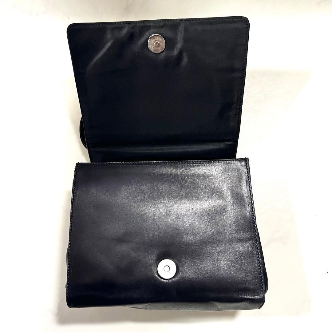 PRADA One Shoulder Bag Black Handbag Nappa Leather thumbnail 13