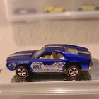 Hot Wheels Custom AMX AMC Blue White Restored  Car 1969 Vintage Collectible