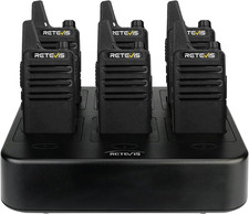 RT22 Walkie Talkies Rechargeable Hands Free 2 Way Radios Two-Way Radio 6 Pack w