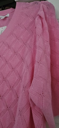 Charter Club Preppy Party Short Sleeve Cardigan Sweater rhinestone buttons XL - Picture 6 of 8