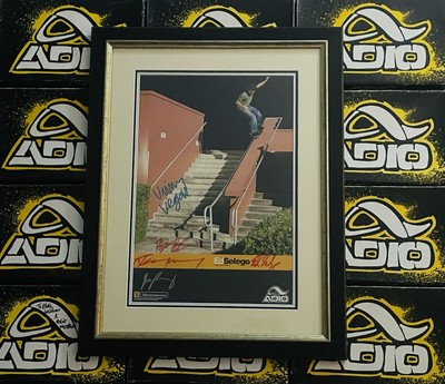 ADIO SHOE PROFESSIONALLY FRAMED SIGNED ED SELEGO BANNER*LARGE*RARE*ADIO TEAM*