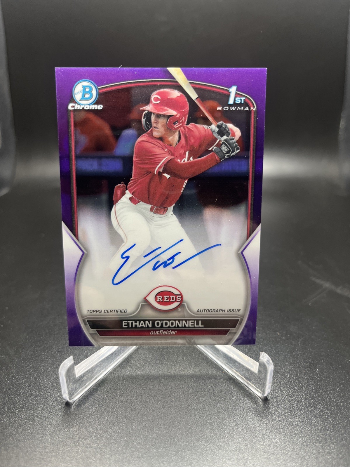 Ethan O'Donnell 2023 Bowman Draft #CDA-EOD 1st Chrome Purple Refractor Auto /250