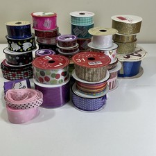 Ribbon Lot 36 Rolls Assorted Patterns Offray Ribbon Boutique