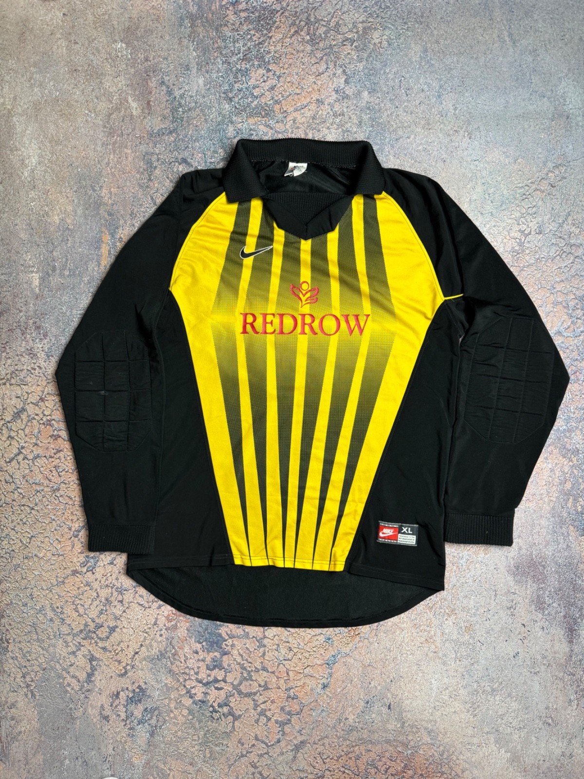 Vintage 90s Nike Football Goalkeeper Template Shirt Soccer Jersey Mens Yellow XL