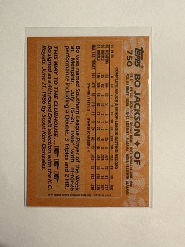BO JACKSON Rookie RC 1986 Topps Traded 50T & 1988 Topps #750 & 1990 UD 75 +3 - Picture 6 of 8