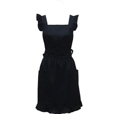 Cute Lovely Cotton Retro Kitchen Cooking Aprons for Women Girls Vintage