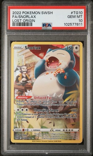 Snorlax graded PSA 10 for sale on eBay
