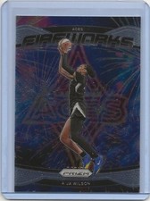 2024 Panini Prizm Fireworks A'ja Wilson WNBA #2 Las Vegas Aces
