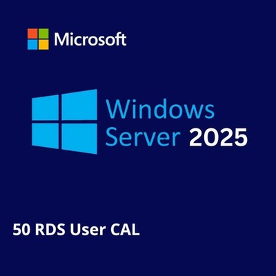 Windows Server 2025 RDS [REMOTE DESKTOP SERVICES] 50 USER CAL - FULL BRAND NEW