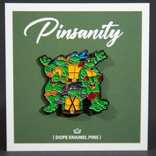 Teenage Mutant Ninja Turtle Group Pin - Fast shipping from USA - TMNT