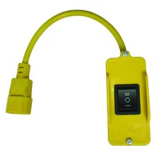 Dayton 1Vch6 Drop Cord Rocker Switch, Yellow