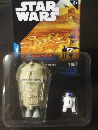 Star Wars Micro Galaxy Squadron 🔥 R2-D2 🔥 mit Escape Pod Serie 2