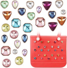 Christmas Charms for Bogg Bag, Colourful Jewelry Gems Decoration Charms for Bogg