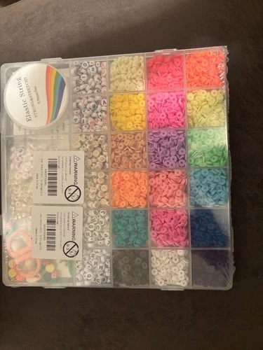 Clay Bead Jewelry Making Kit – 6000+ Flat Polymer Beads, Charms, Tools & Case