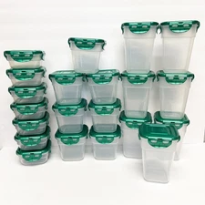 LocknLock 21-Piece Nesting Square Food Storage Set  K88044 JADE