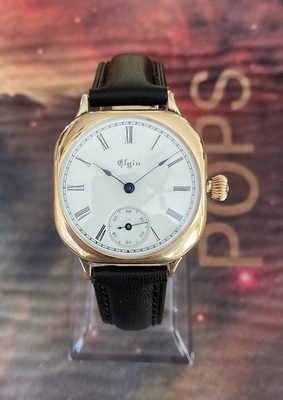 Elgin 1900 s Elegant Dial Illinois W.C.Co Cushion Case 0 Size Vintage Watch