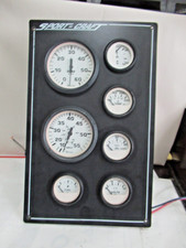 SPORT CRAFT FARIA GAUGE PANEL W/ GAUGES MPH,RPM,VOLT,TEMP,OIL,TRIM,FUEL,