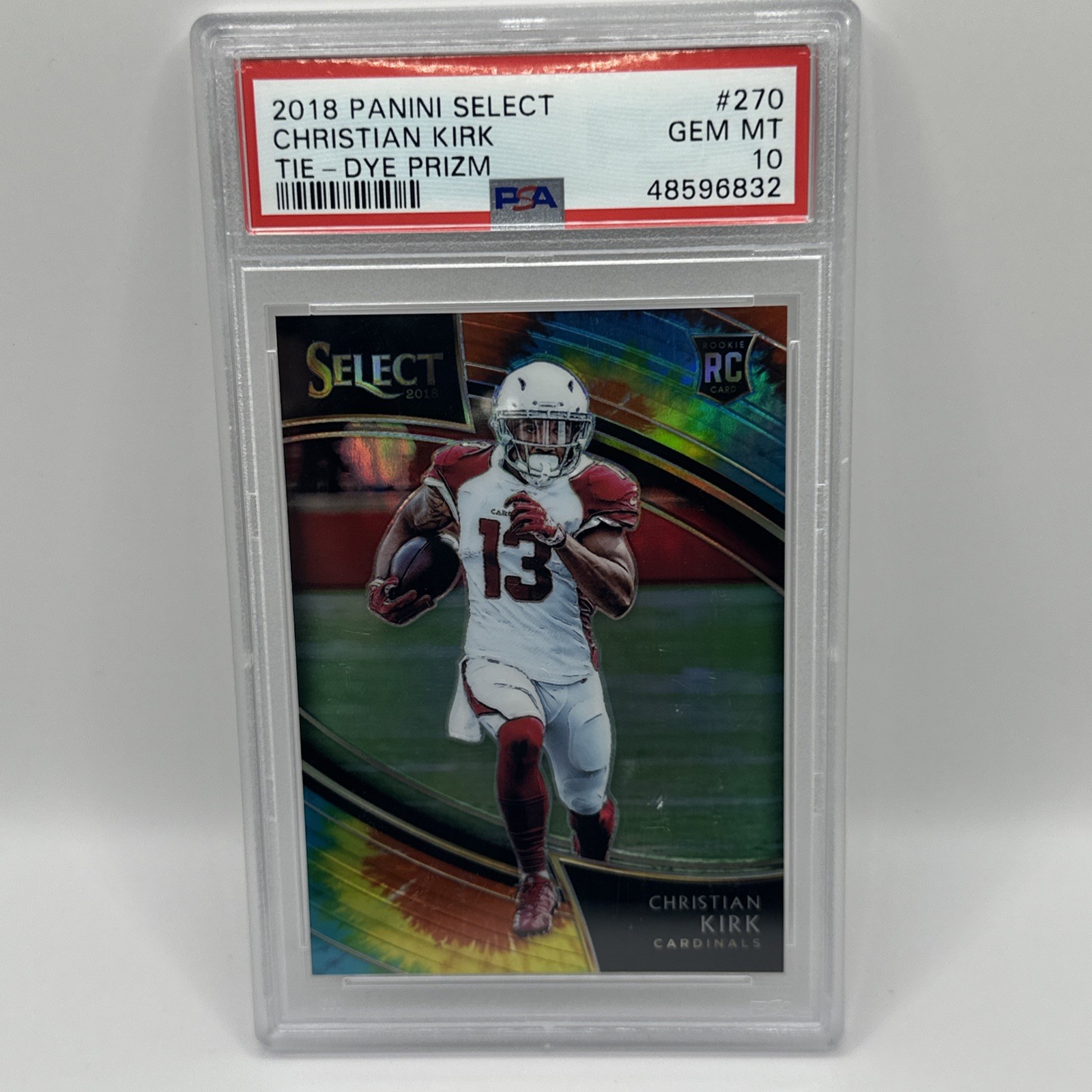 2018 Panini Select Christian Kirk Tie Dye Rookie RC Field Level /25 PSA 10 SSP