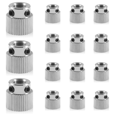 15Pcs Extruder Wheel Gear 3D Printer Parts 36 Teeth Gear Stainless Steel Extrude