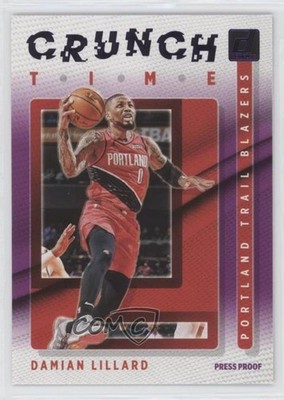 2021-22 Panini Donruss Crunch Time Press Proof Purple Damian Lillard #17 0bt4