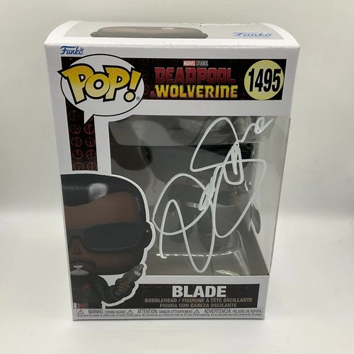 Wesley Snipes Signed Deadpool/Wolverine Blade Funko POP BAS COA
