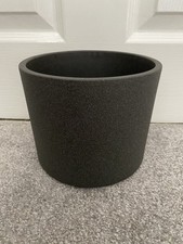 Dark Grey Ceramic Plant Pot Height 5 1/2” Circumference 22” From Mica