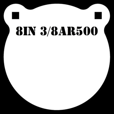 12 Square 3/8 Thick Slotted Hook AR500 Steel Target Package