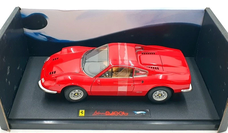 Hot Wheels Elite escala 1/18 diecast N2044 - Ferrari Dino 246GT - rojo Foto 4 de 4