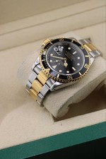Rolex Submariner 16613 Silver and Gold Oyster Bracelet with Black Bezel 3