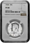 1964 50C Silver Proof Kennedy Half Dollar NGC Graded PF 68 in New Holder