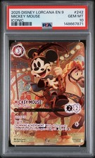 2025 DISNEY LORCANA EN 9-FABLED ICONIC MICKEY MOUSE - BRAVE LITTLE PRINCE PSA 10